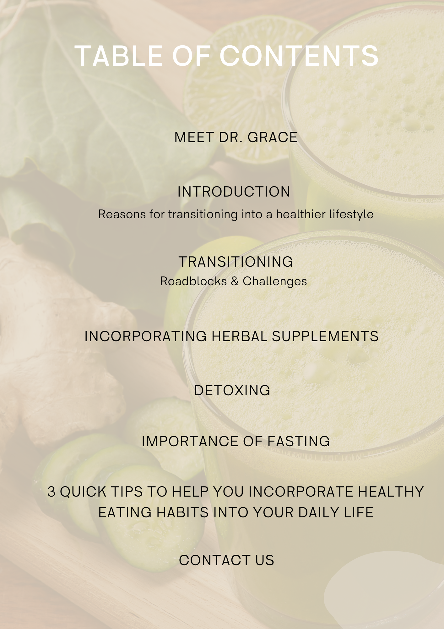 Mini Transition Guide To Better Health