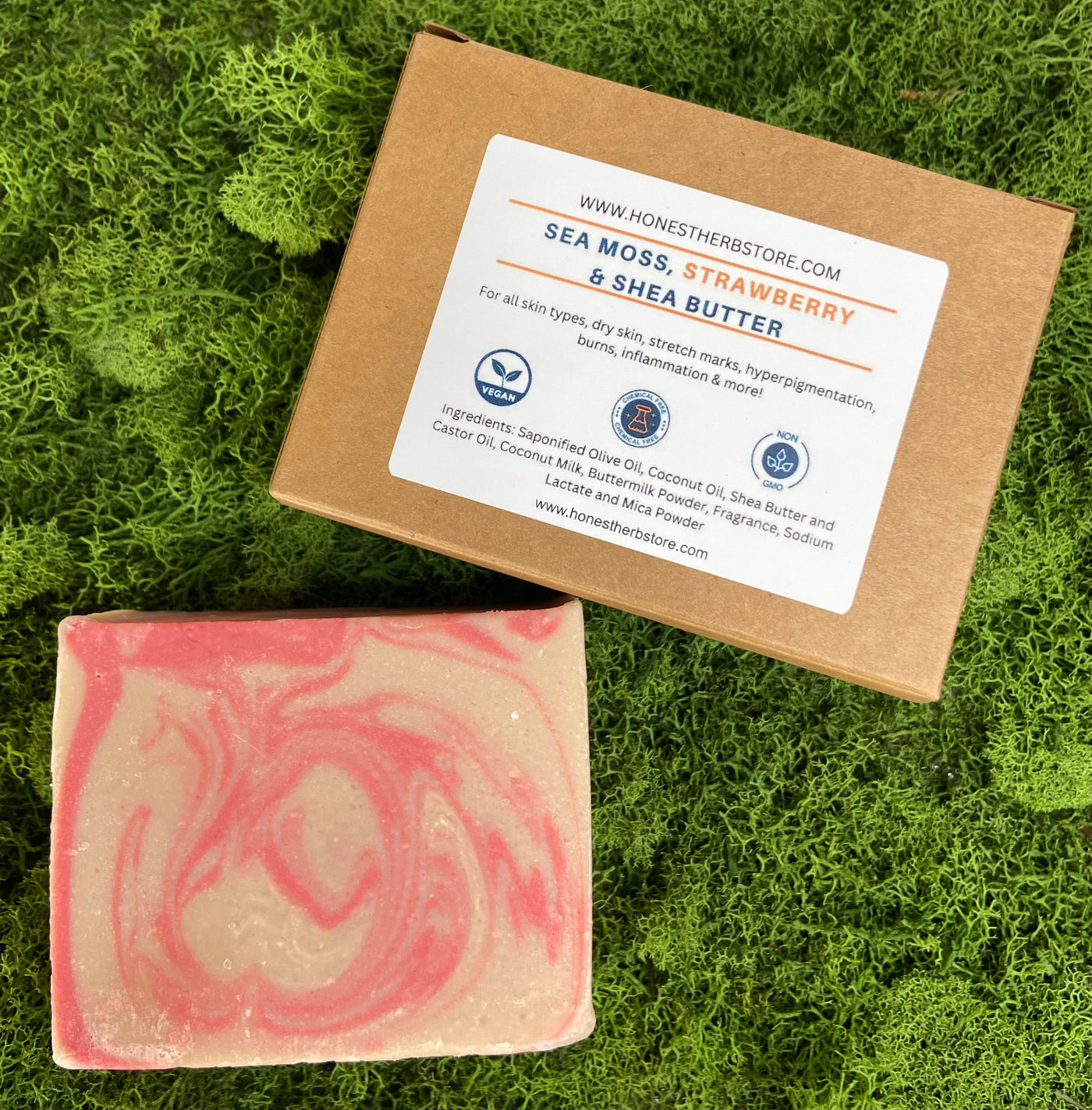 Sea Moss, Strawberry & Shea Butter Bar