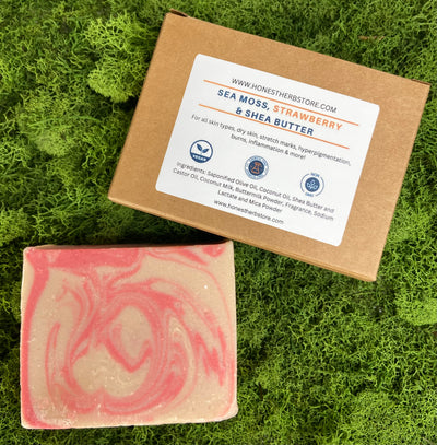 Sea Moss, Strawberry & Shea Butter Bar
