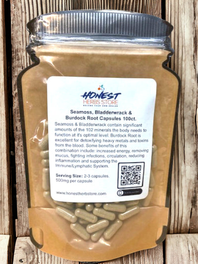 Sea Moss, Bladderwrack & Burdock Root Capsules