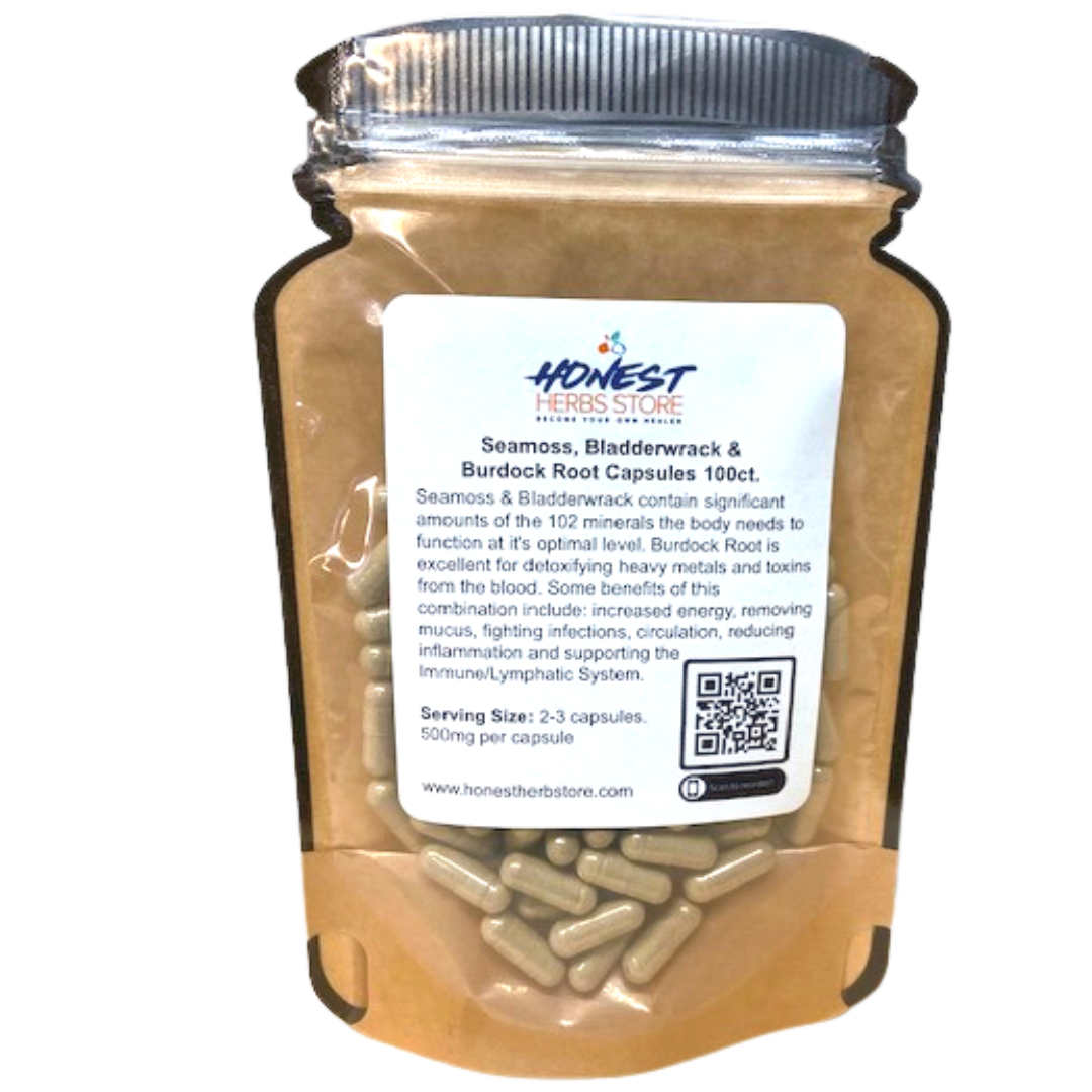 Sea Moss, Bladderwrack & Burdock Root Capsules