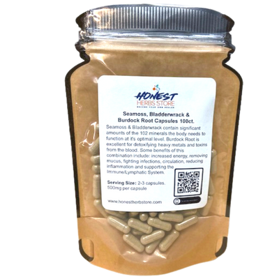 Sea Moss, Bladderwrack & Burdock Root Capsules